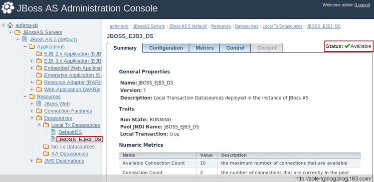 JBoss AS Administration Console